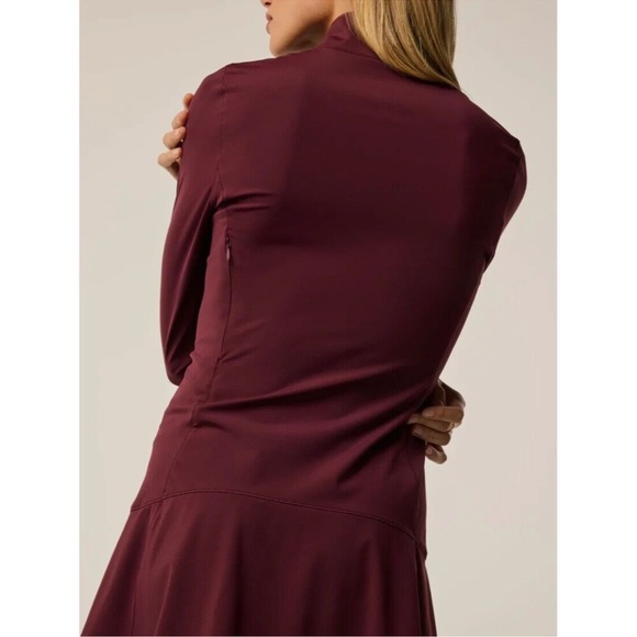 Greyson Long Sleeve Hera Dress In Chablis Burgundy Size Medium - Picture 3 of 9